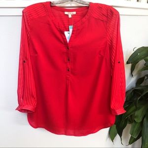 Skies are Blue / Stitch Fix Red Long sleeve blouse